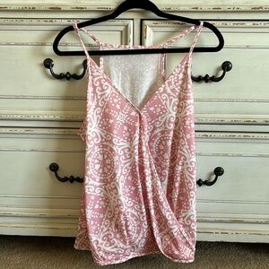 Pink and white summer top
